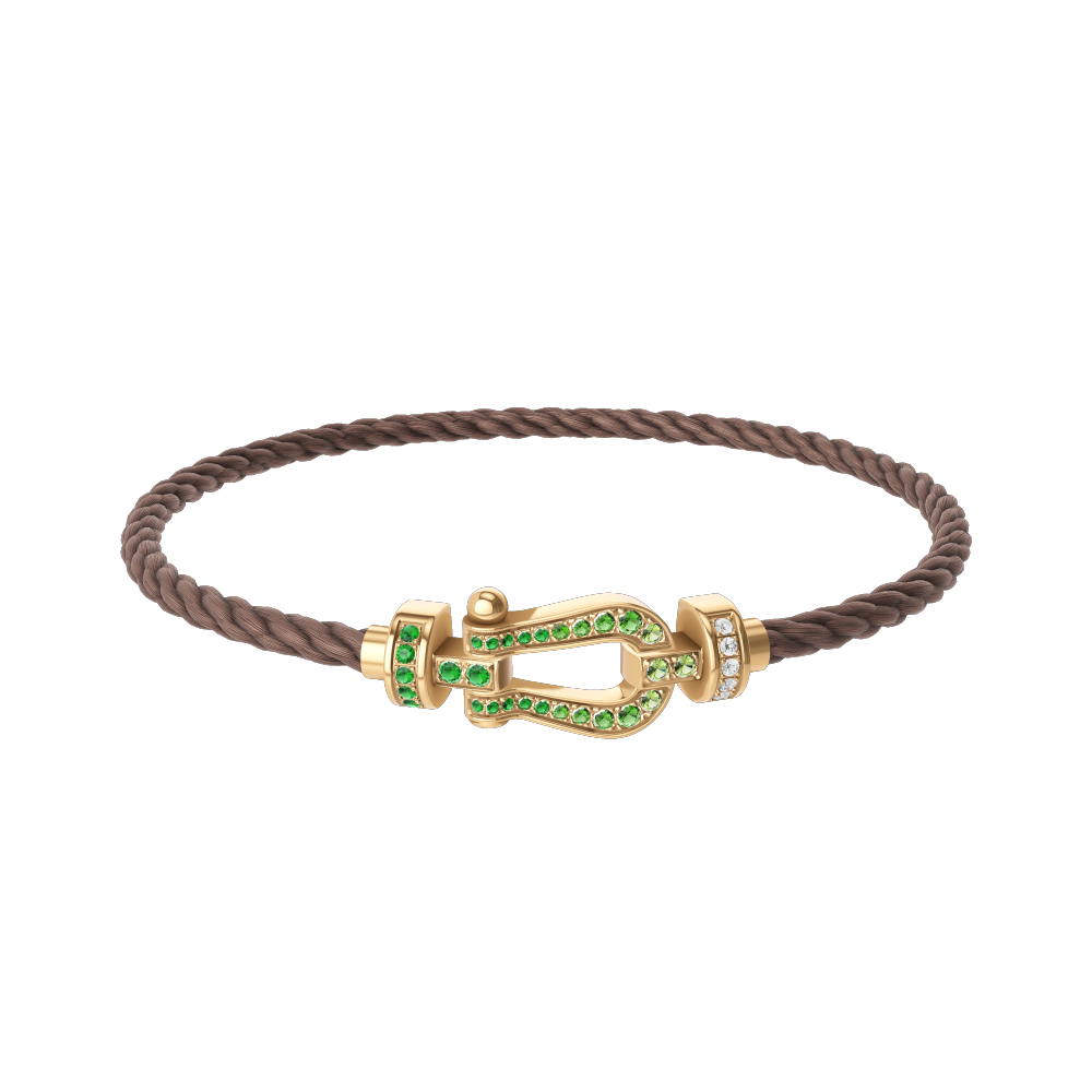 FORCE 10 BRACELET 18K YELLOW GOLD AND COLORED STONES MEDIUM MODEL