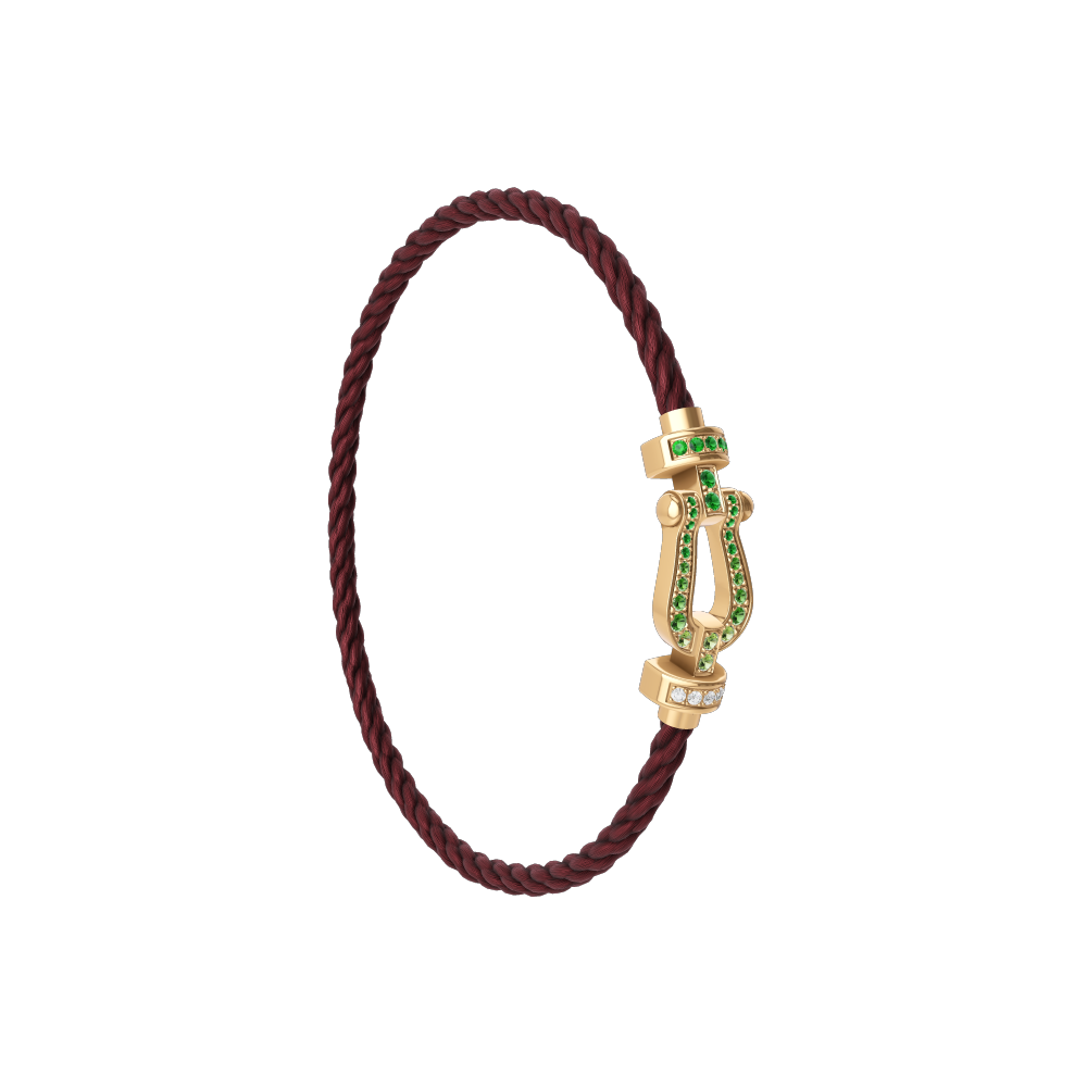 FORCE 10 BRACELET 18K YELLOW GOLD AND COLORED STONES MEDIUM MODEL