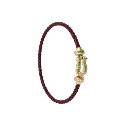 FORCE 10 BRACELET 18K YELLOW GOLD AND COLORED STONES MEDIUM MODEL