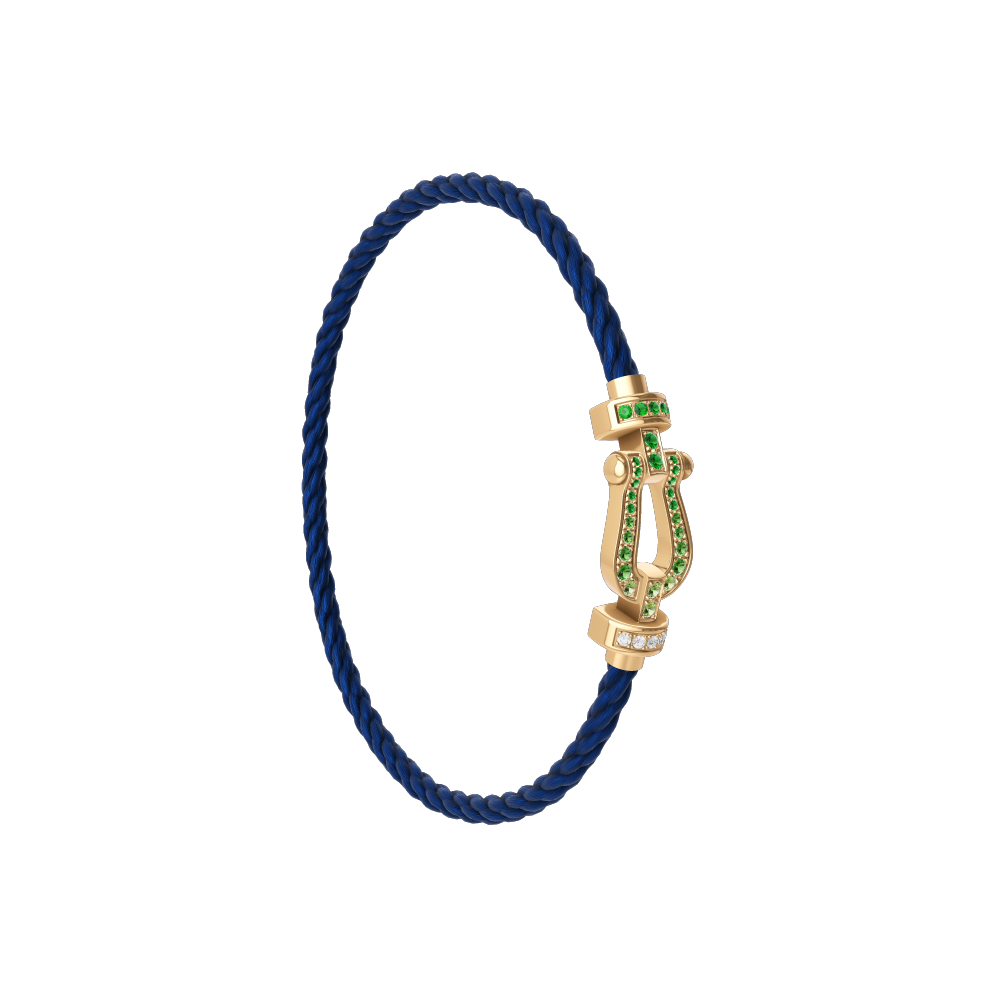 FORCE 10 BRACELET 18K YELLOW GOLD AND COLORED STONES MEDIUM MODEL