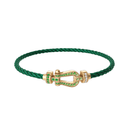 FORCE 10 BRACELET 18K YELLOW GOLD AND COLORED STONES MEDIUM MODEL