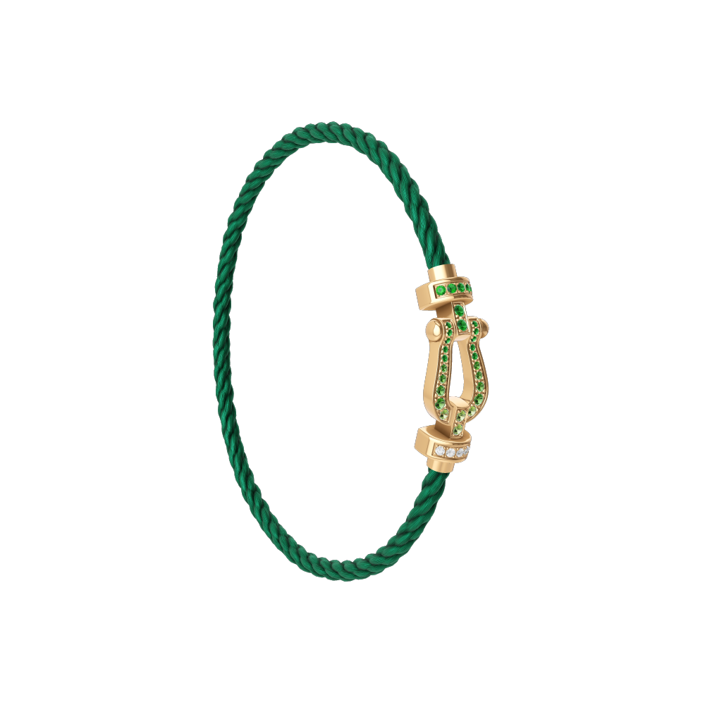 FORCE 10 BRACELET 18K YELLOW GOLD AND COLORED STONES MEDIUM MODEL