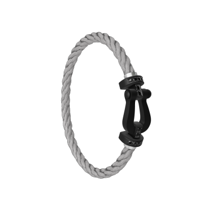 FORCE 10 BRACELET BLACK TITANIUM AND BLACK DIAMONDS LARGE MODEL