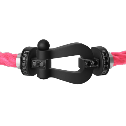 FORCE 10 BRACELET BLACK TITANIUM AND BLACK DIAMONDS LARGE MODEL