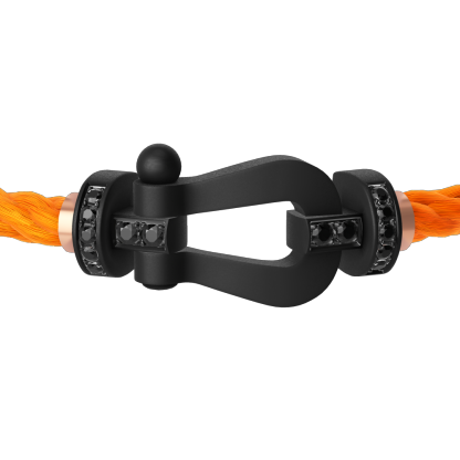 FORCE 10 BRACELET BLACK TITANIUM AND BLACK DIAMONDS LARGE MODEL