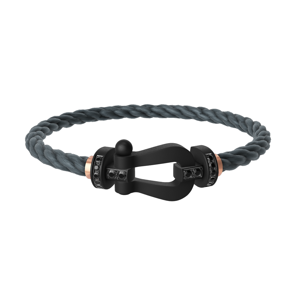 FORCE 10 BRACELET BLACK TITANIUM AND BLACK DIAMONDS LARGE MODE