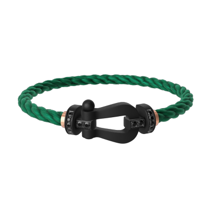 FORCE 10 BRACELET BLACK TITANIUM AND BLACK DIAMONDS LARGE MODEL