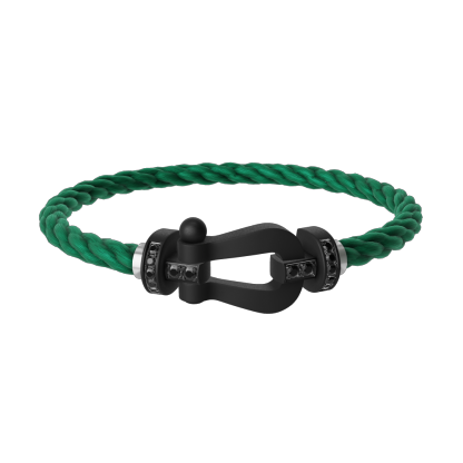 FORCE 10 BRACELET BLACK TITANIUM AND BLACK DIAMONDS LARGE MODEL