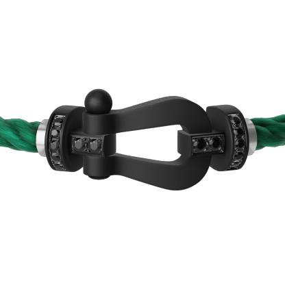 FORCE 10 BRACELET BLACK TITANIUM AND BLACK DIAMONDS LARGE MODEL