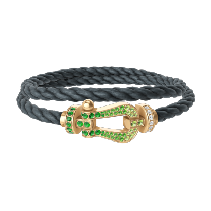 FORCE 10 BRACELET 18K YELLOW GOLD AND COLORED STONES LARGE MODEL