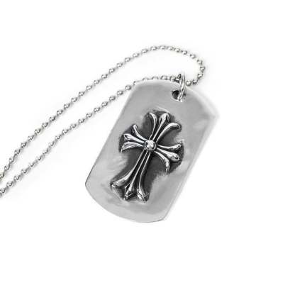 TINY CH CROSS CUTOUT DOG TAG