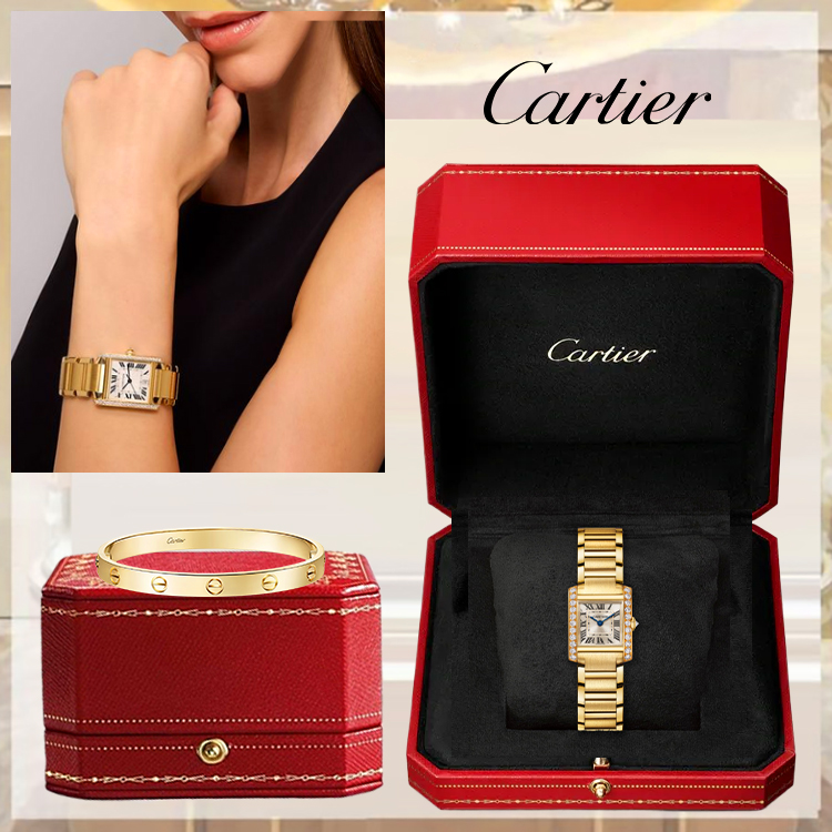 TANK FRANÇAISE WATCH & LOVE BRACELET, CLASSIC MODEL