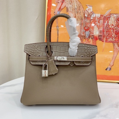 Herthtmes Togo Matte Alligator Birkin Touch 25/30 Gold