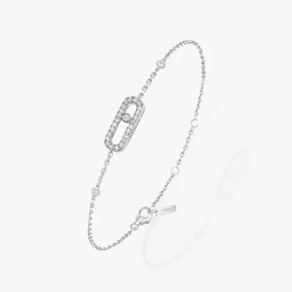 Move Uno Pavé White Gold Diamond Bracelet