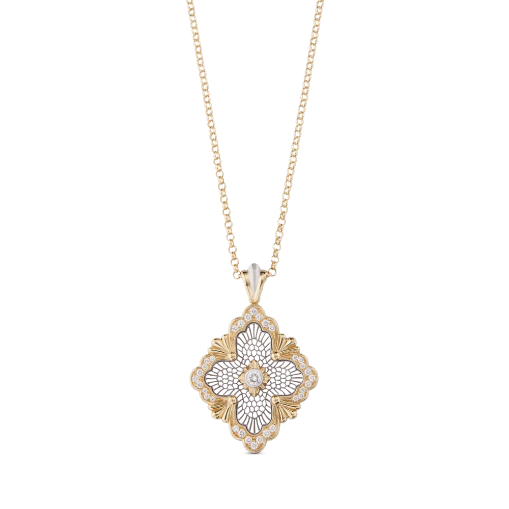 OPERA TULLE YELLOW AND WHITE GOLD MAXI PENDANT