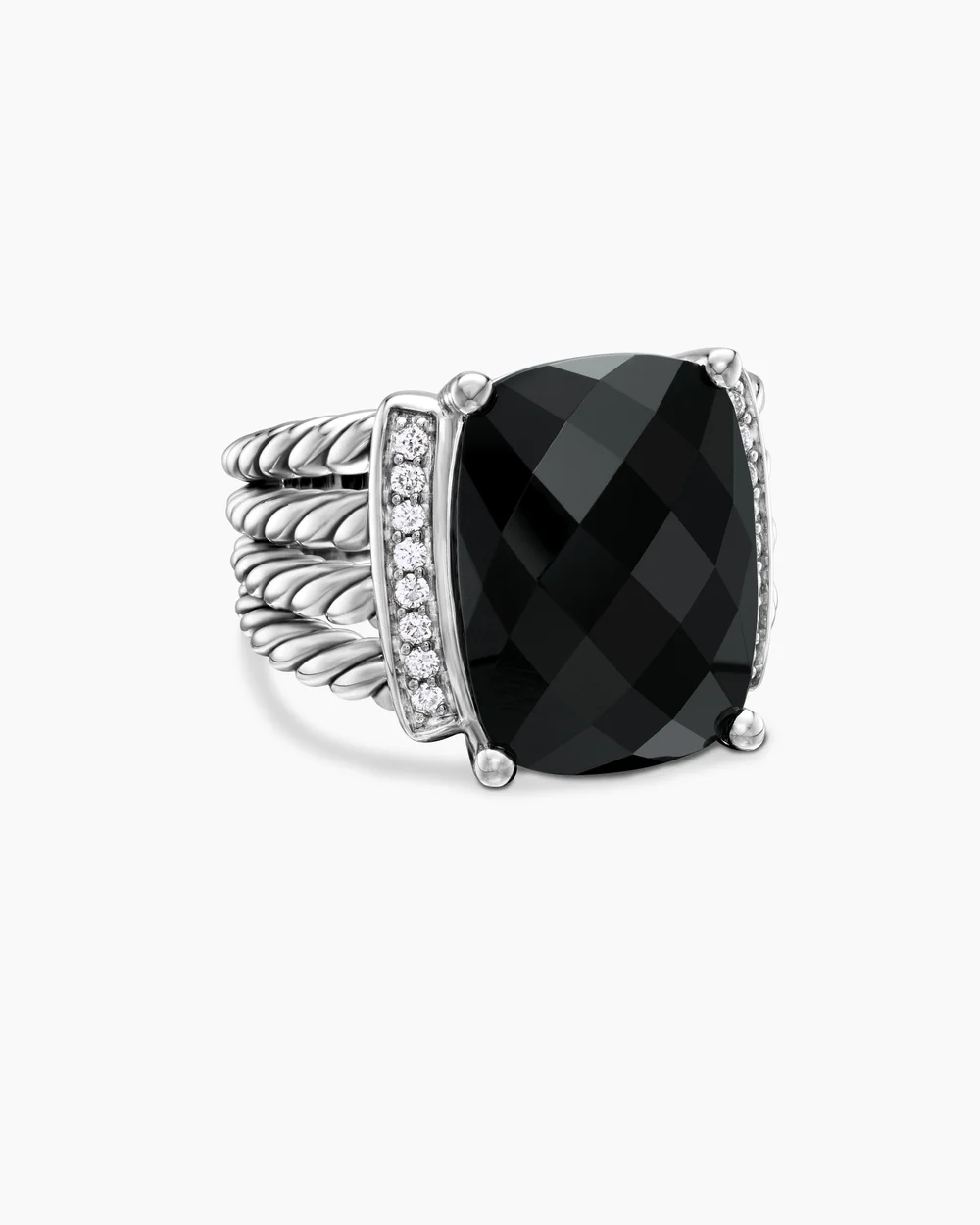 Wheaton® Ring Sterling Silver with Black Onyx and Diamonds