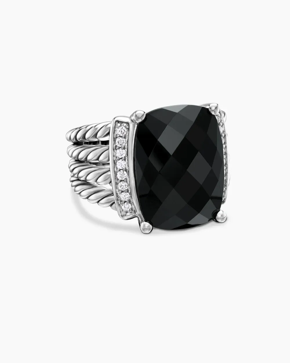 Wheaton® Ring Sterling Silver with Black Onyx and Diamonds