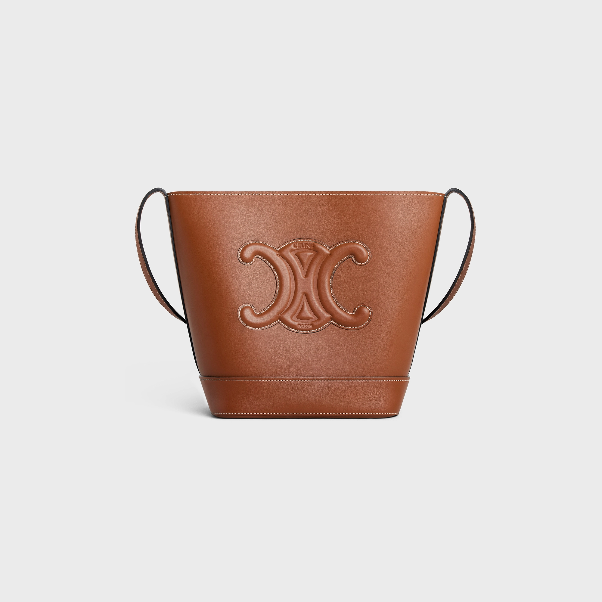 SMALL BUCKET CUIR TRIOMPHE in Smooth Calfskin
