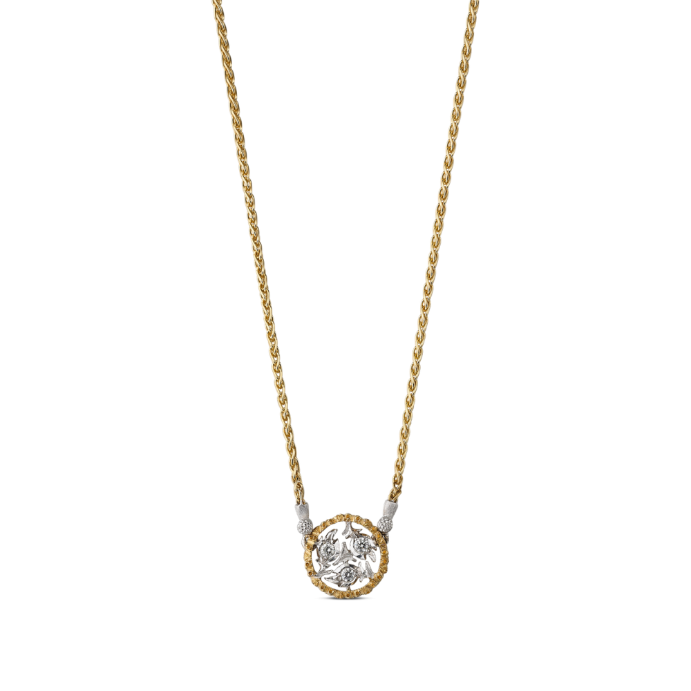 RAMAGE YELLOW AND WHITE GOLD PENDANT