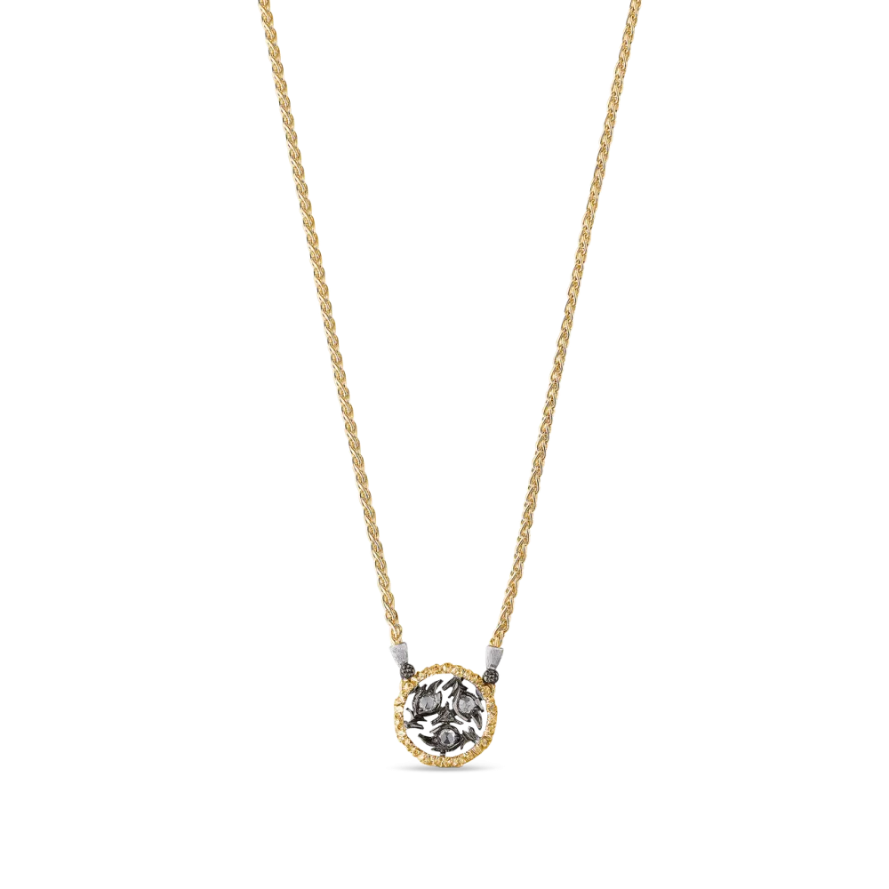 RAMAGE WHITE AND YELLOW GOLD PENDANT