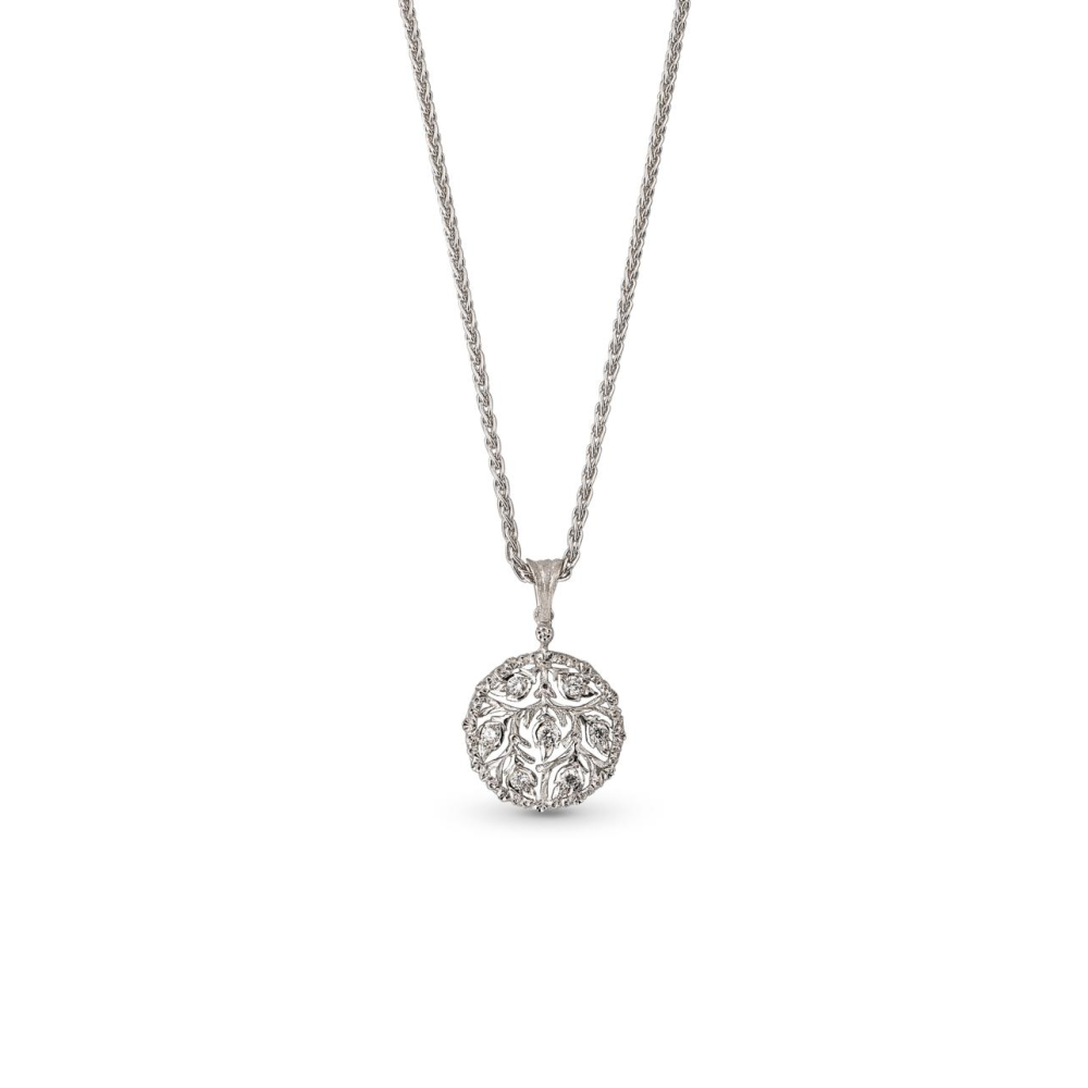 RAMAGE WHITE GOLD SET PENDANT WITH DIAMONDS
