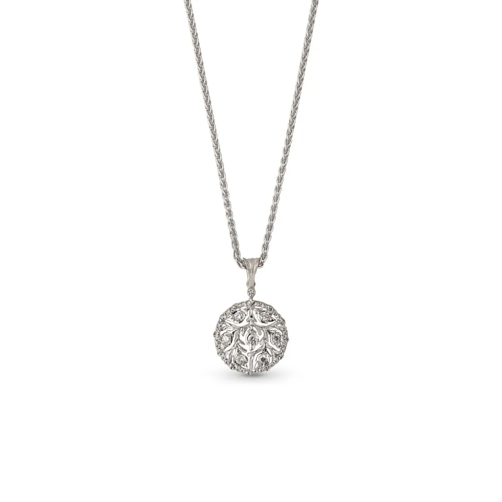RAMAGE WHITE GOLD SET PENDANT WITH DIAMONDS