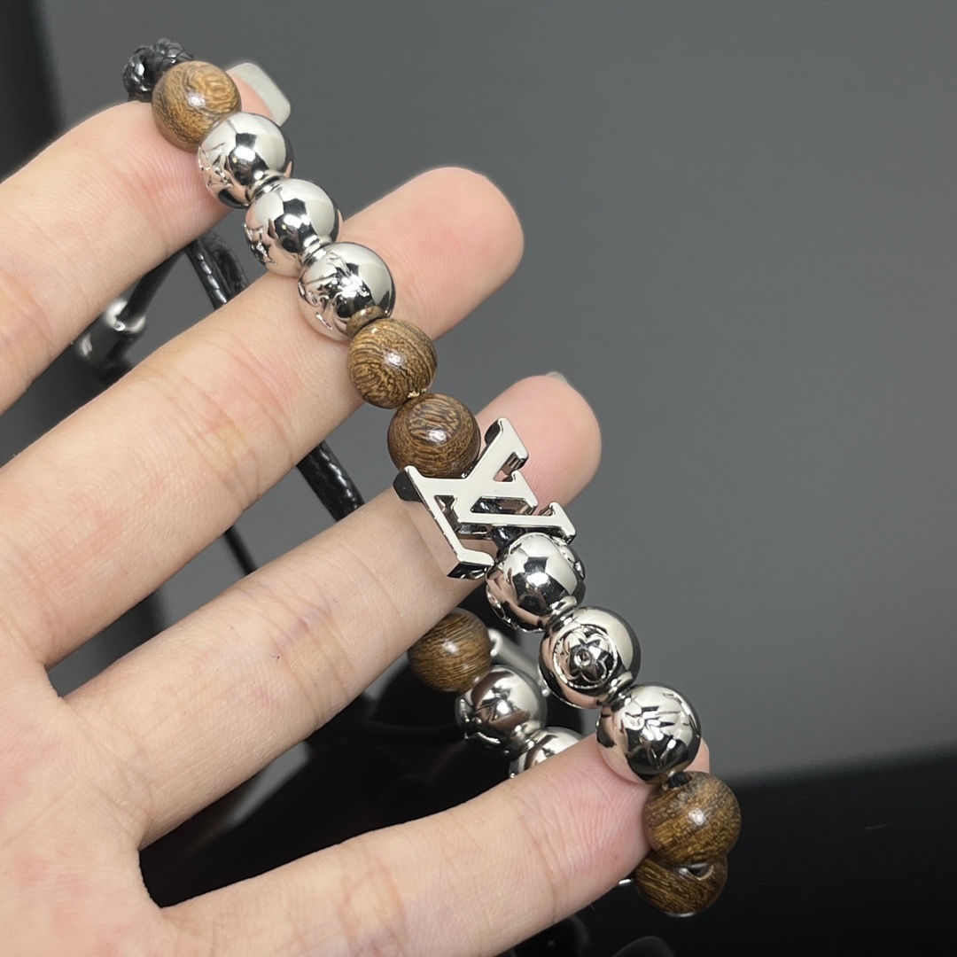 18K  Surfin' Brown Beads Bracelet