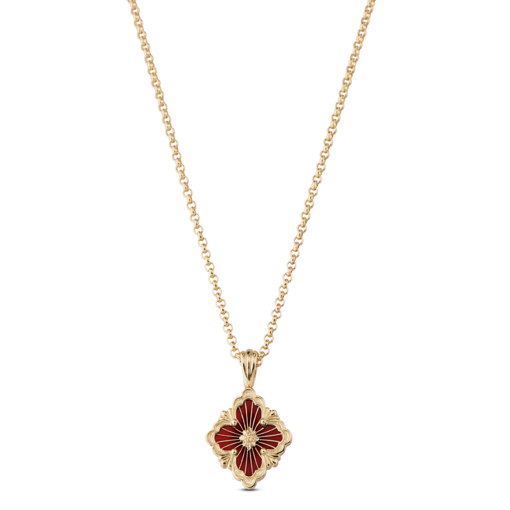 OPERA TULLE YELLOW GOLD PENDANT WITH LOGO ELEMENT