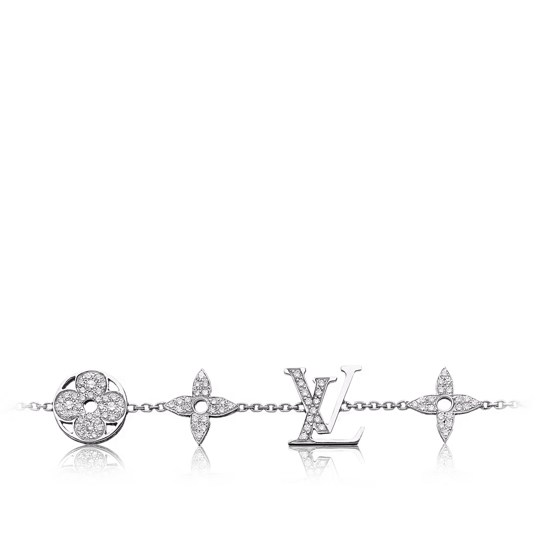 Diamond Blossom bracelet, white gold and diamonds