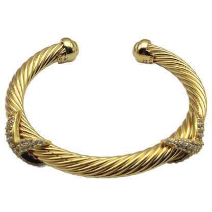Dathtvid Yurthtman  Cable Cuff Bracelet,7mm