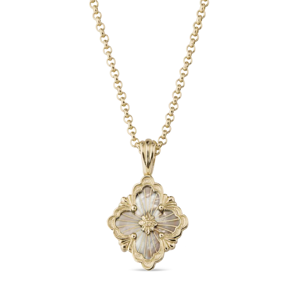 OPERA TULLE YELLOW GOLD PENDANT WITH MOTHER OF PEARL