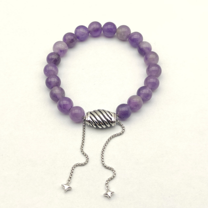 8MM Stretch Rock Crystal Bracelet