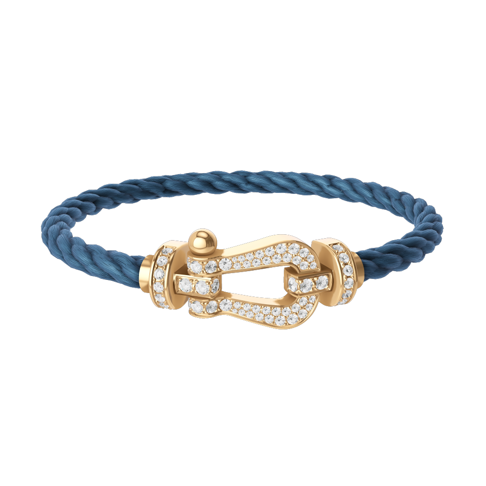 FORCE 10 BRACELET 18K YELLOW GOLD AND DIAMONDS LARGE MODEL