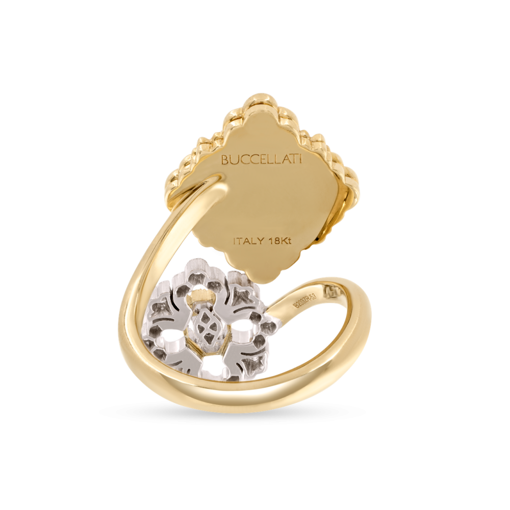 OPERA TULLE YELLOW AND WHITE GOLD RING