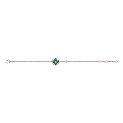 Color Blossom BB Sun Bracelet, Pink Gold, Malachite and Diamond