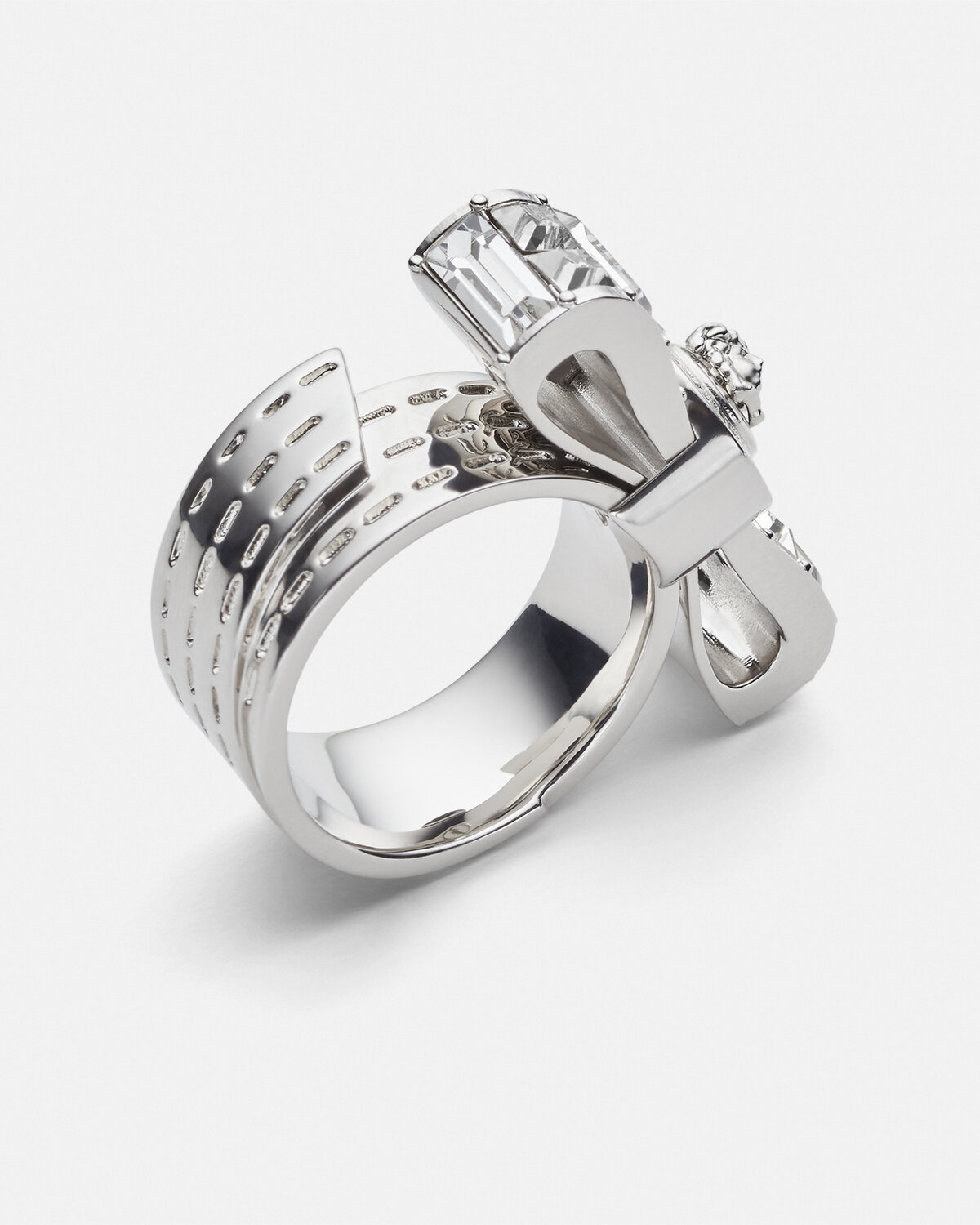 Crystal Gianni Ribbon Ring