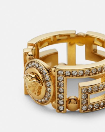 Crystal  Greca Ring