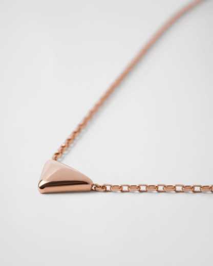 Eternal Gold necklace in pink gold with nano triangle pendant
