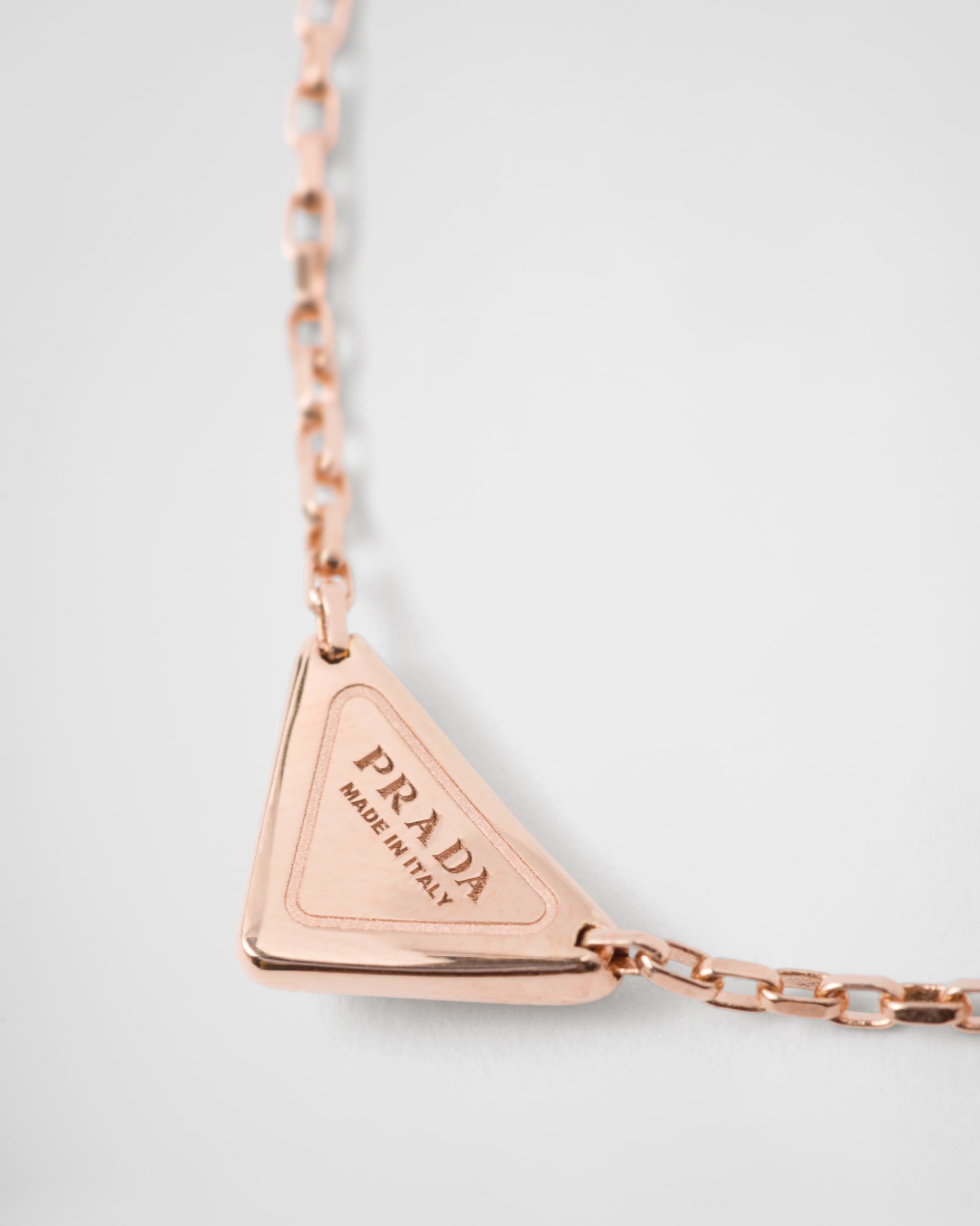 Eternal Gold necklace in pink gold with nano triangle pendant