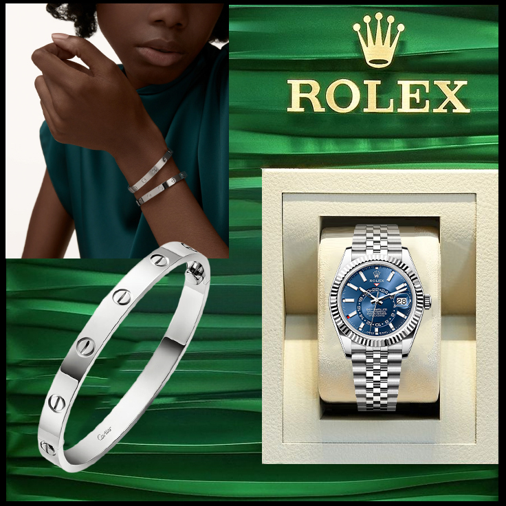 LOVE BRACELET, CLASSIC MODEL & SKY-DWELLER OYSTER, 42 mm