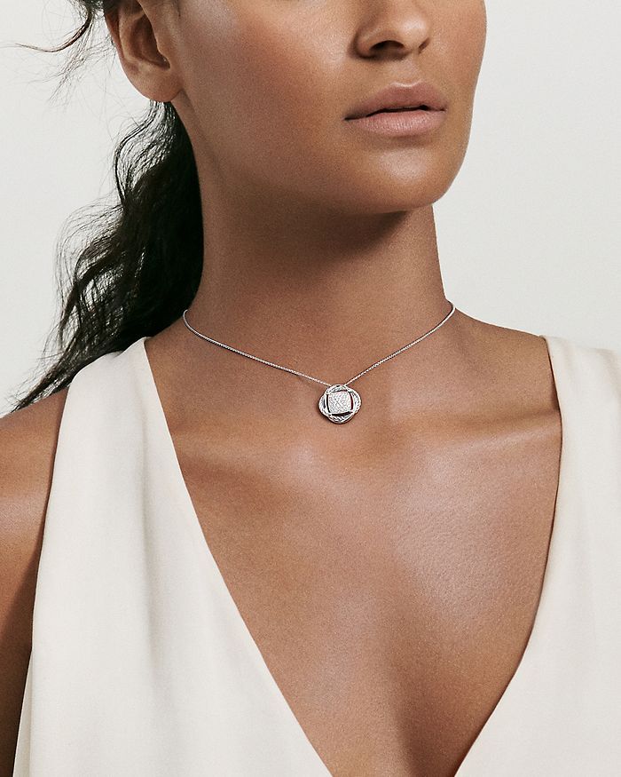 Infinity Pendant with Diamonds on Chain