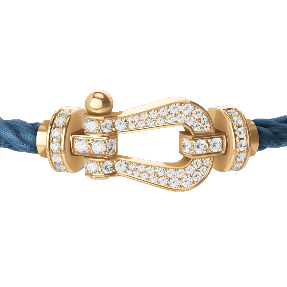 FORCE 10 BRACELET 18K YELLOW GOLD AND DIAMONDS LARGE MODEL