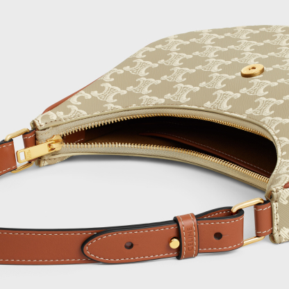 MEDIUM AVA TRIOMPHE BAG in Triomphe Canvas and calfskin