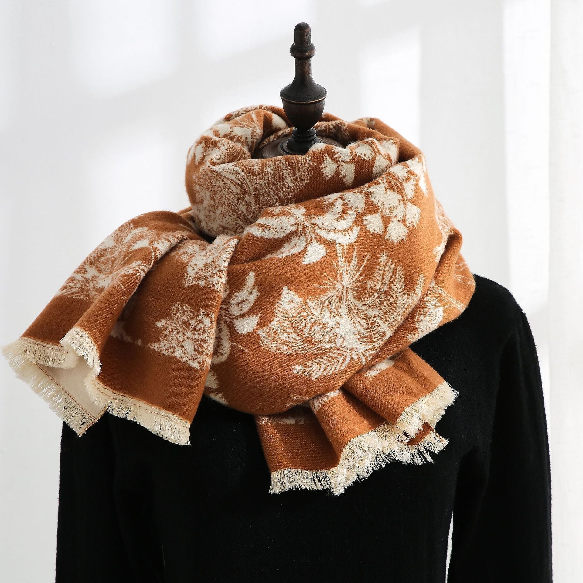 Double-sided cashmere scarf fd printing scarf