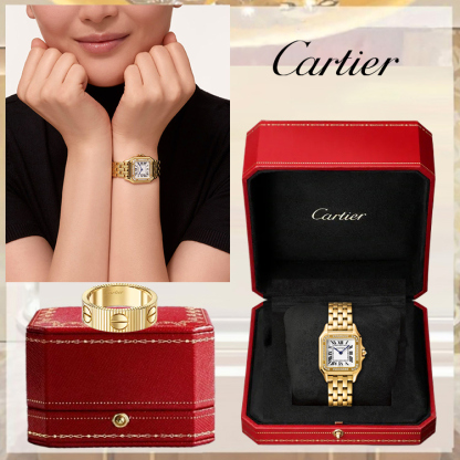 PANTHERE DE WATCH MEDIUN MODEL & LOVE RING