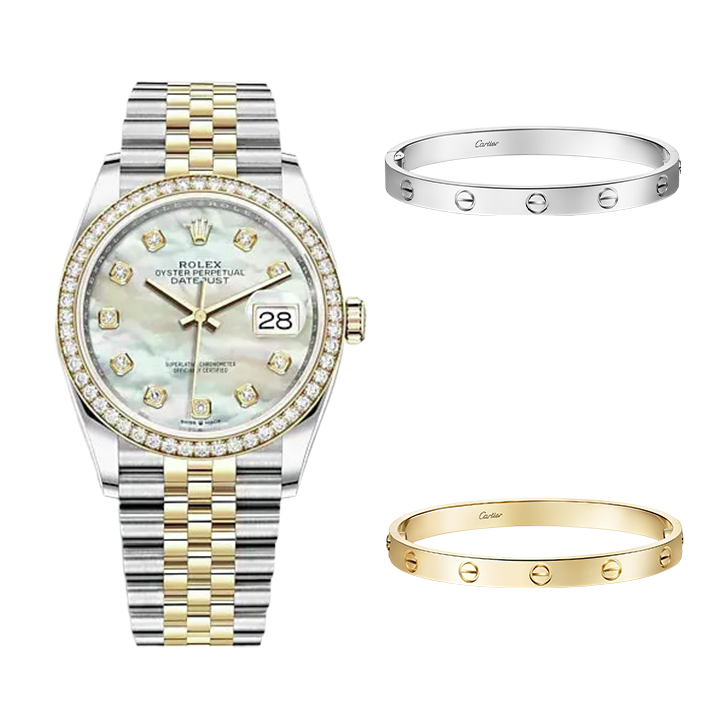 3-PIECE STACK - DATEJUST 36, LOVE & BRACELET