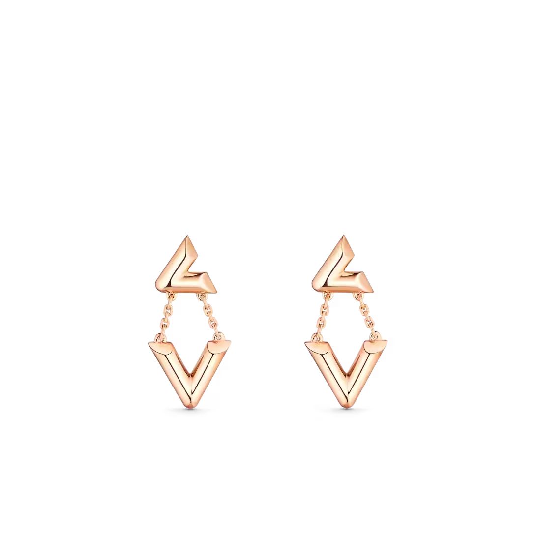Volt Upside Down Earrings, Pink Gold