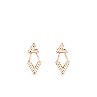Volt Upside Down Earrings, Pink Gold