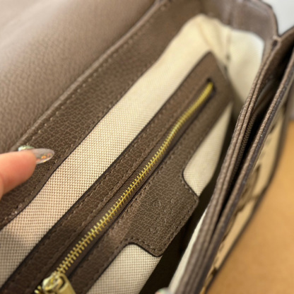 Ophidia Calfskin Embroidered Shoulder Bag