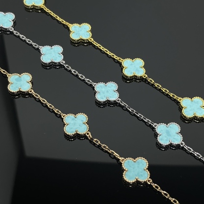 Vintage Alhambra 4 Station Turquoise Bracelet